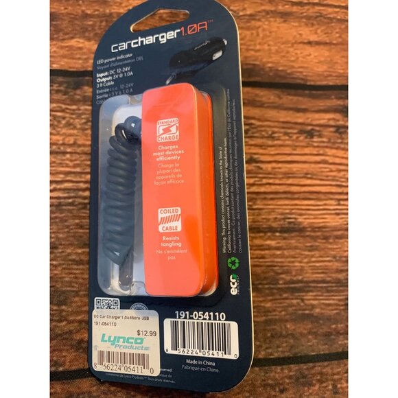 Powerup Micro USB Car Charger 1.0A With Coiled Cable 3FT Standard Charge For Mob - Picture 2 of 2